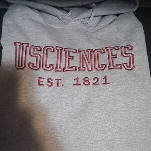 Gildan Gray Hoodie with Red Lettering